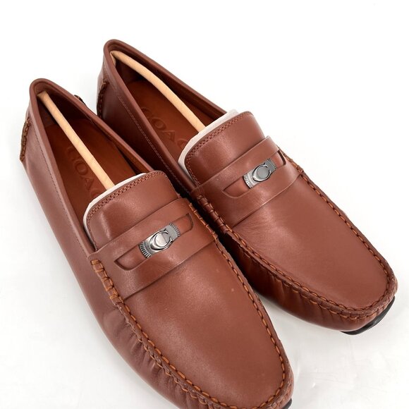 Coach Mens C Coin Leather Driver Saddle Size 10.5D New In Box main image 12
